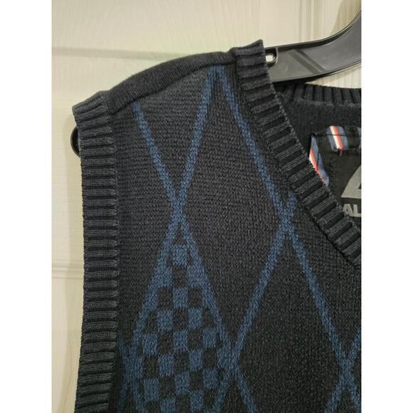 Allyance Men's Sweater Vest Size Large Cotton Blend Diamond Retro - Picture 9 of 15